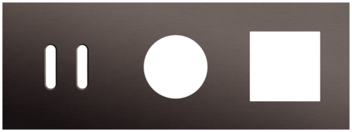 Niko - Rocker plaat 3v H71mm alu ganache brushed - 222-56715