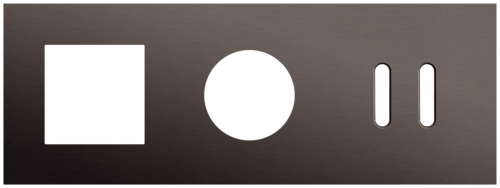 Niko - Rocker plaat 3v H71mm alu ganache brushed - 222-56716