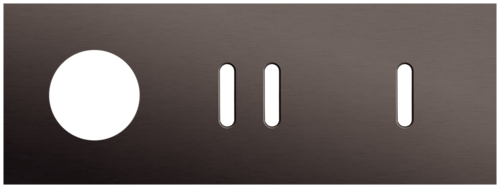 Niko - Rocker plaat 3v H71mm alu ganache brushed - 222-56717