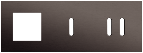 Niko - Rocker plaat 3v H71mm alu ganache brushed - 222-56720