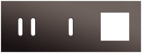 Niko - Rocker plaat 3v H71mm alu ganache brushed - 222-56721