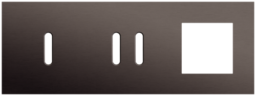 Niko - Rocker plaat 3v H71mm alu ganache brushed - 222-56723