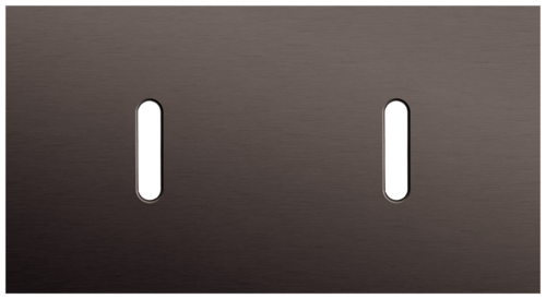 Niko - Rocker plaat 2v H71mm alu ganache brushed - 222-56801
