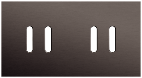 Niko - Rocker plaat 2v H71mm alu ganache brushed - 222-56802