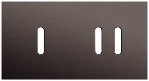 Niko - Rocker plaat 2v H71mm alu ganache brushed - 222-56803