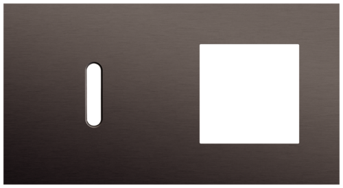 Niko - Rocker plaat 2v H71mm alu ganache brushed - 222-56805
