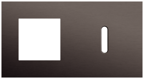 Niko - Rocker plaat 2v H71mm alu ganache brushed - 222-56806