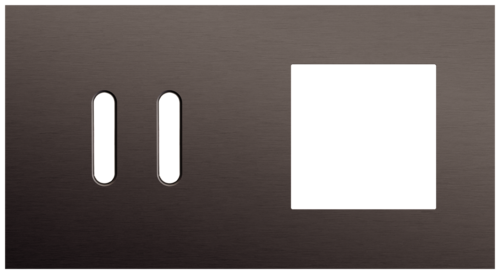 Niko - Rocker plaat 2v H71mm alu ganache brushed - 222-56807