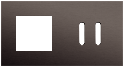 Niko - Rocker plaat 2v H71mm alu ganache brushed - 222-56808