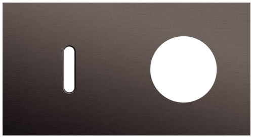Niko - Rocker plaat 2v H71mm alu ganache brushed - 222-56809