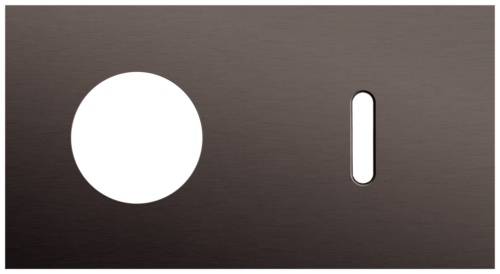 Niko - Rocker plaat 2v H71mm alu ganache brushed - 222-56810