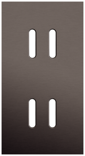 Niko - Rocker plaat 2v V71mm alu ganache brushed - 222-56852