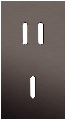 Niko - Rocker plaat 2v V71mm alu ganache brushed - 222-56854