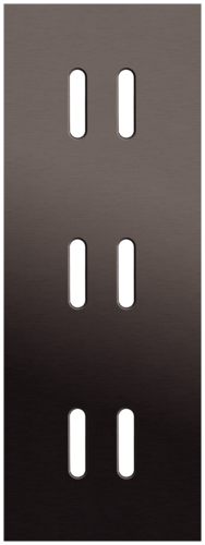 Niko - Rocker plaat 3v V71mm alu ganache brushed - 222-56952