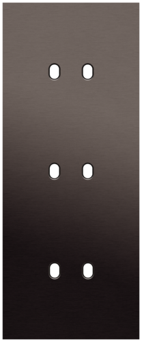 Niko - Toggle plaat 3v V60mm alu ganache brushed - 222-57352