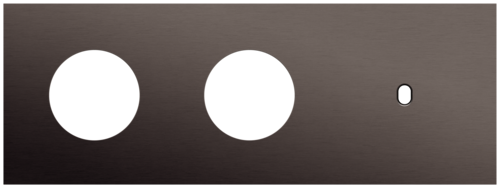 Niko - Toggle plaat 3v H71mm alu ganache brushed - 222-57710