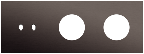 Niko - Toggle plaat 3v H71mm alu ganache brushed - 222-57711