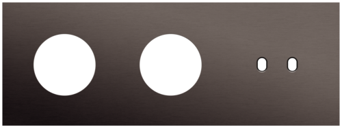 Niko - Toggle plaat 3v H71mm alu ganache brushed - 222-57712