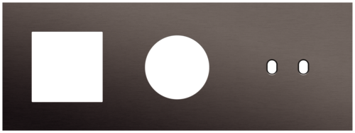 Niko - Toggle plaat 3v H71mm alu ganache brushed - 222-57716