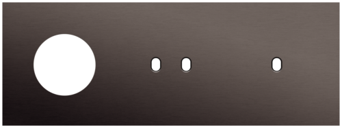 Niko - Toggle plaat 3v H71mm alu ganache brushed - 222-57717