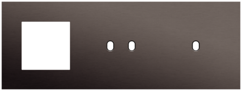 Niko - Toggle plaat 3v H71mm alu ganache brushed - 222-57722