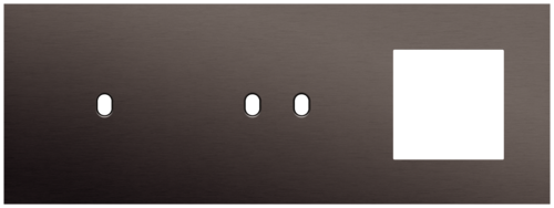 Niko - Toggle plaat 3v H71mm alu ganache brushed - 222-57723