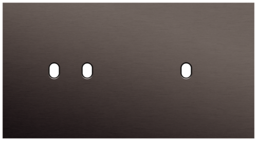 Niko - Toggle plaat 2v H71mm alu ganache brushed - 222-57804