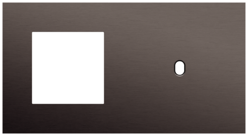 Niko - Toggle plaat 2v H71mm alu ganache brushed - 222-57806