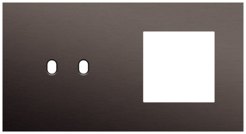 Niko - Toggle plaat 2v H71mm alu ganache brushed - 222-57807