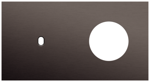 Niko - Toggle plaat 2v H71mm alu ganache brushed - 222-57809