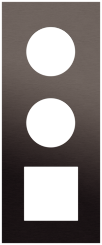 Niko - Rocker/Toggle plaat 3v V60mm alu ganache brushed - 222-74302