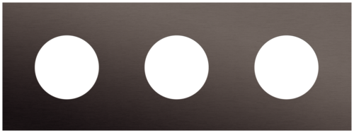 Niko - Rocker/Toggle plaat 3v 71mm alu ganache brushed - 222-74701