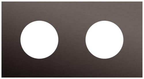 Niko - Rocker/Toggle plaat 2v 71mm alu ganache brushed - 222-74801