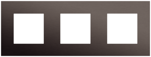 Niko - Pure afdekplaat 3v 71mm alu ganache brushed - 222-76700