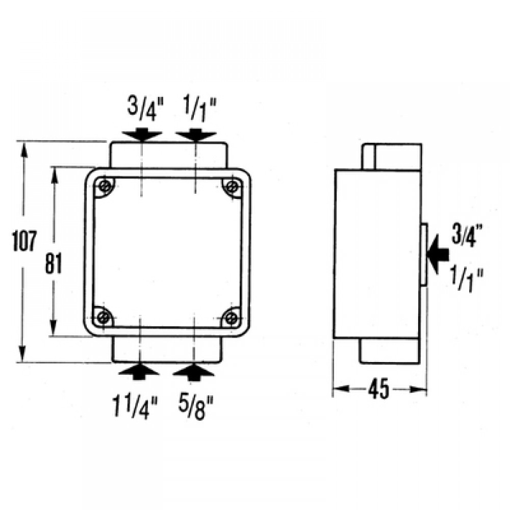 ABB - Inbouwdoos voor 16/32A grijs - KIM600769