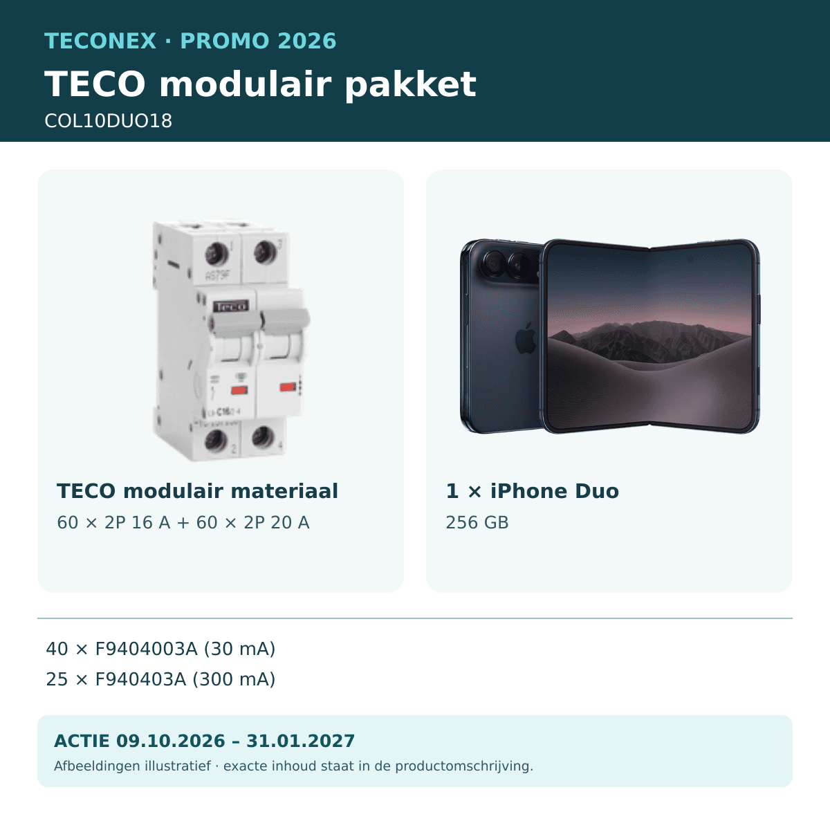 TECO - Promopakket iPhone Duo 4P 40 A - COL10DUO18