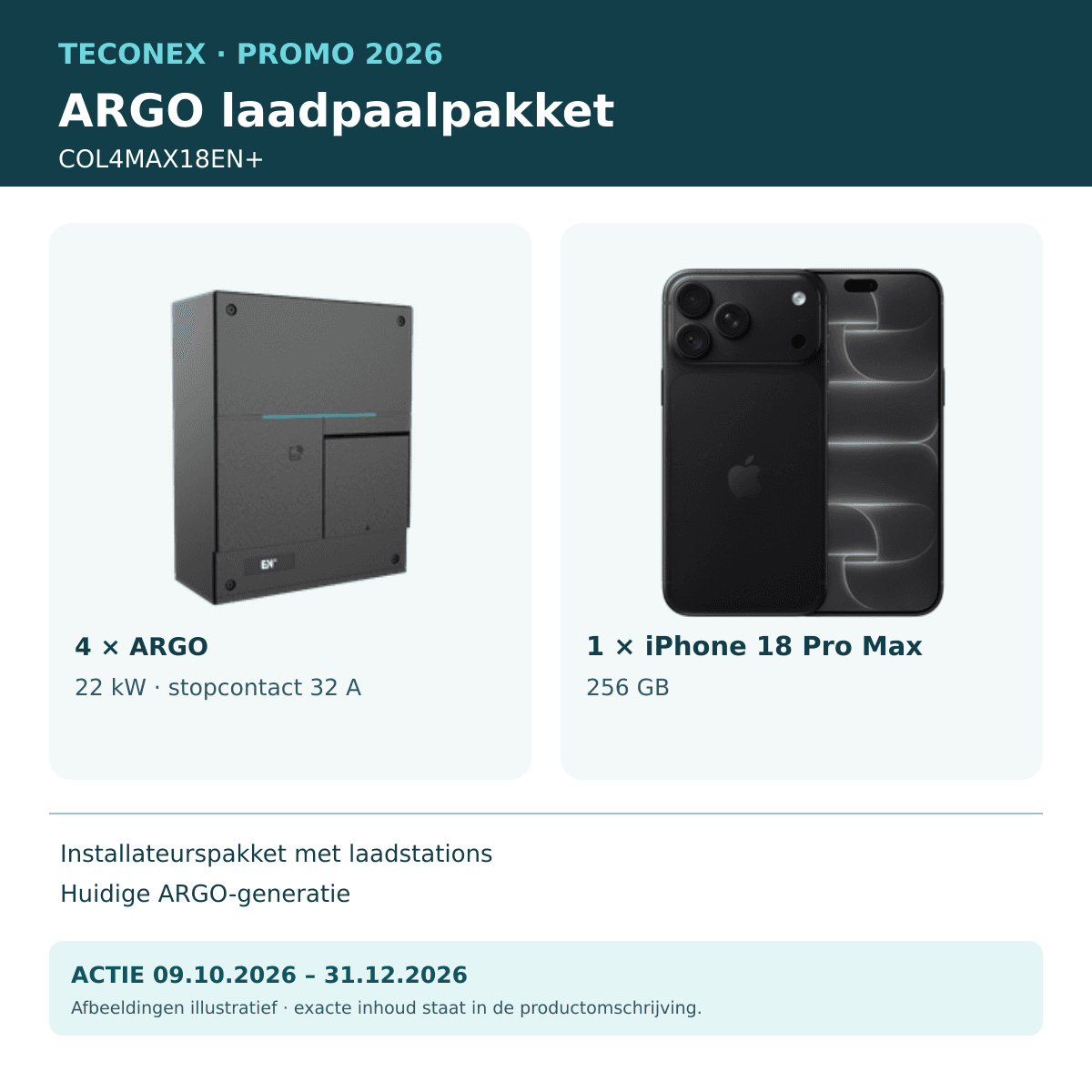 EN+ - Promopakket iPhone 18 Pro Max ARGO COL4MAX18 - COL4MAX18EN+