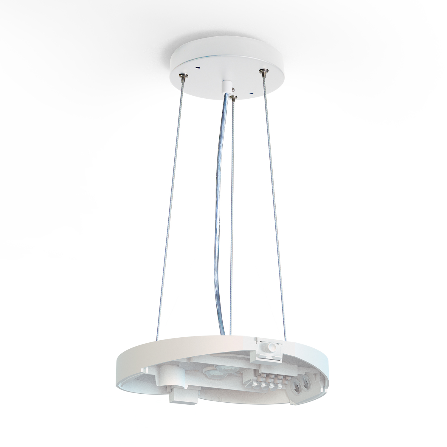 Prolumia - Prodisc Helios, Ophangset incl. kabel L 125 cm, wit - 40008922
