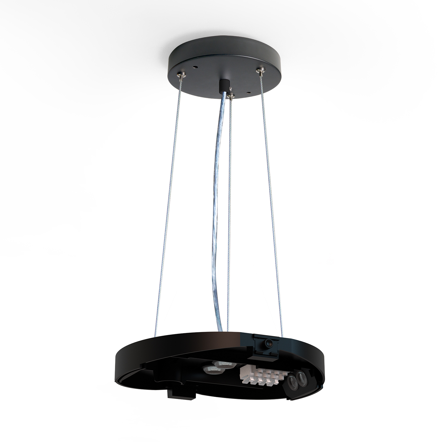 Prolumia - Prodisc Helios, Ophangset incl. kabel L 125 cm, zwart - 40008923