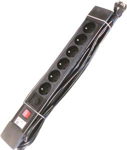 Elix - AC stekkerdoos + schakelaar + F 6x 2P+ A 16A met snoer - 38367