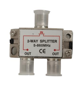 Elix - Antenne 2 weg splitter F Connectoren 1 IN / 2 UIT - 37285