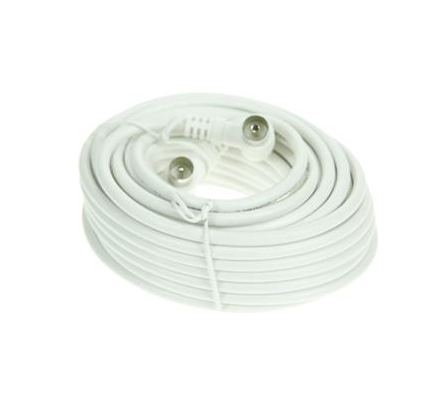 Elix - Coax snoer 3m wit man/vr. - 37228
