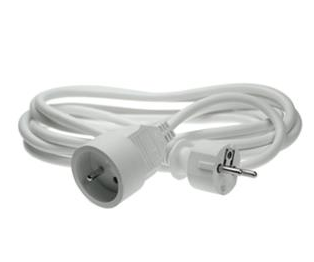 Elix - VERLENGSNOER 3x1,5 WIT 5m - 37071