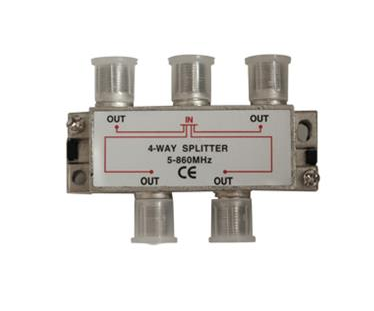 Elix - Antenne 4 weg splitter F Connectoren 1 IN / 4 UIT - 37287
