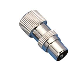 Elix - Coaxstekker 9,5 mm mannelijk met schroef, metaal - 37278