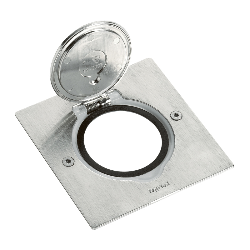 Legrand - Houder vloerctdoos vierkant Inox vr Mosaic functies - 089700
