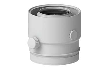 Itho Daalderop - Concentrische adapter verticaal 60/100 met meetnippels PP - 04-00011