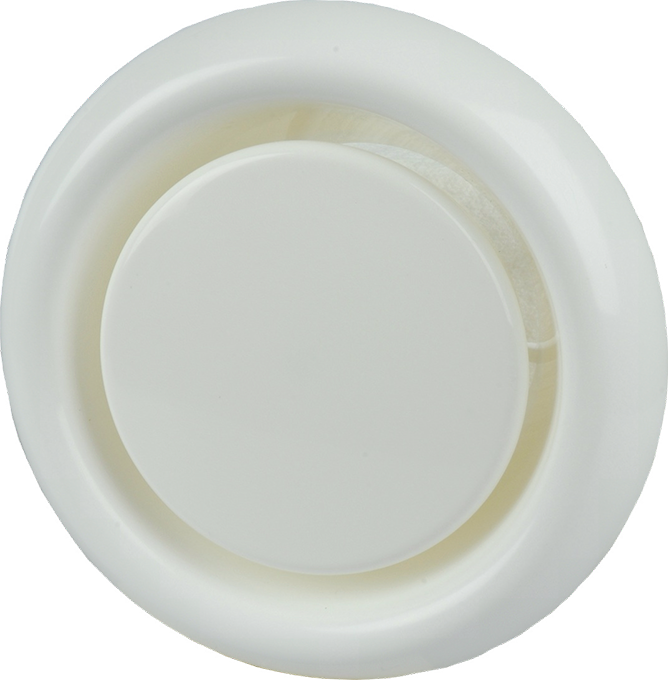 Itho Daalderop - Kunststof luchtafvoer ventiel 80mm RAL9010 crème wit - 302-1080