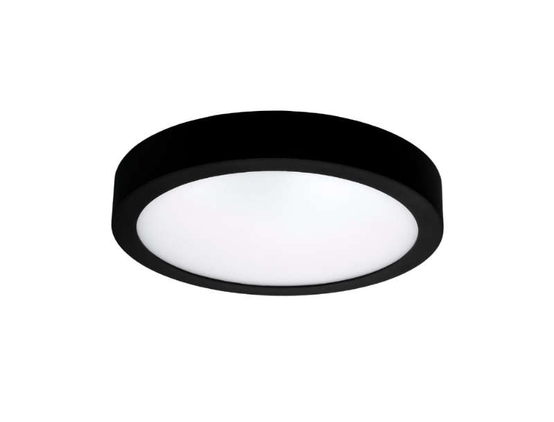 Unibright - MOON CCT + Sensor 180mm 14W zwart opbouw 3000K - MN18014WBSCCT