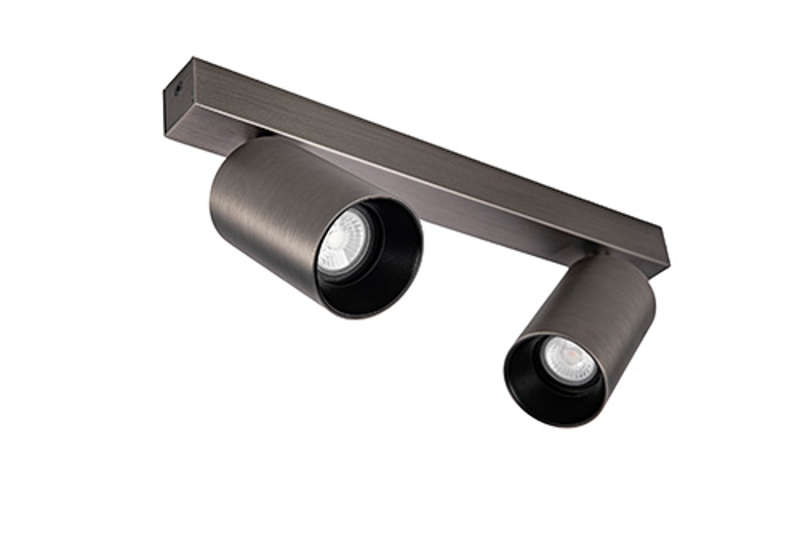 Unibright - ORIENT 2 opbouwarmatuur piombo GU10 3000K Incl. 2 x 6W - OR25P30